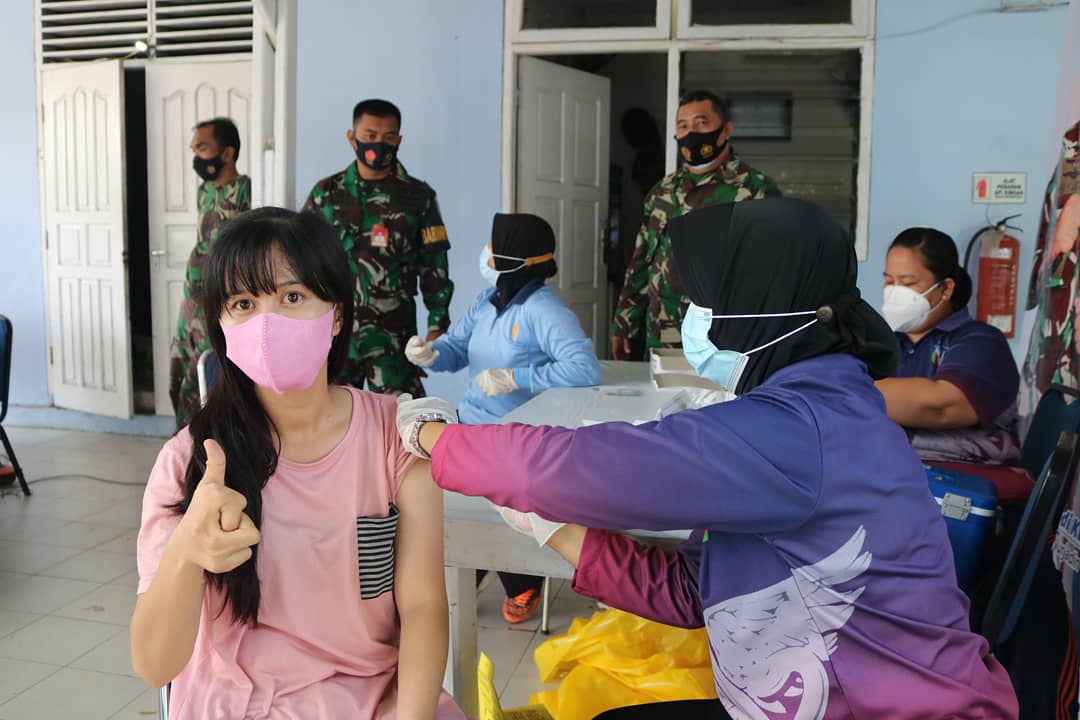 Antusias Masyarakat Mengikuti Program Vaksinasi di Lanud Roesmin Nurjadin Pekanbaru Sangat Tinggi