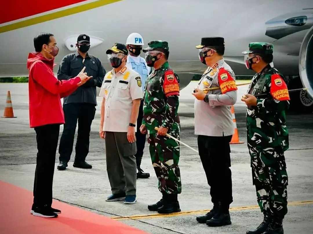 Danlanud Rsn Sambut Kedatangan Presiden RI