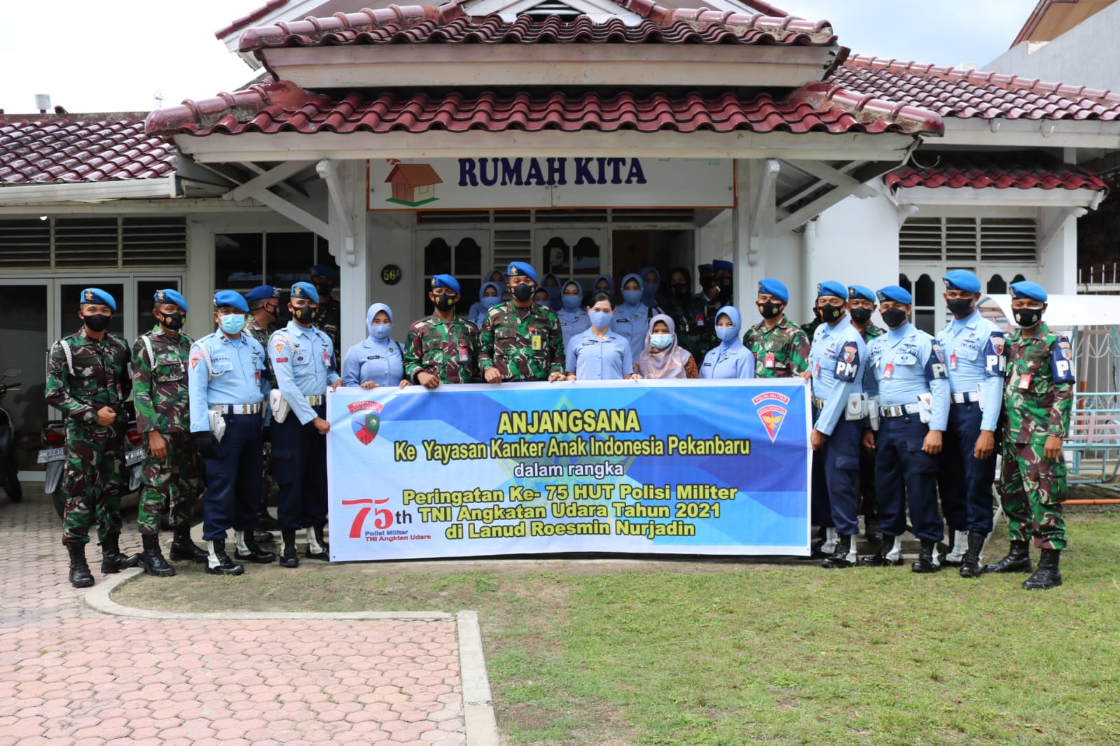 Menjelang HUT Ke-75 POMAU, Satpom Lanud Rsn Jalin Anjang Sana