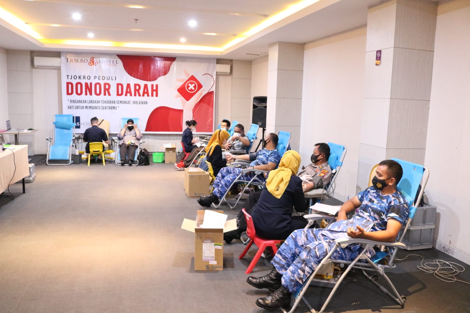 Lanud Rsn Donorkan Darah Menjelang Anniversary Hotel Tjokro Pekanbaru