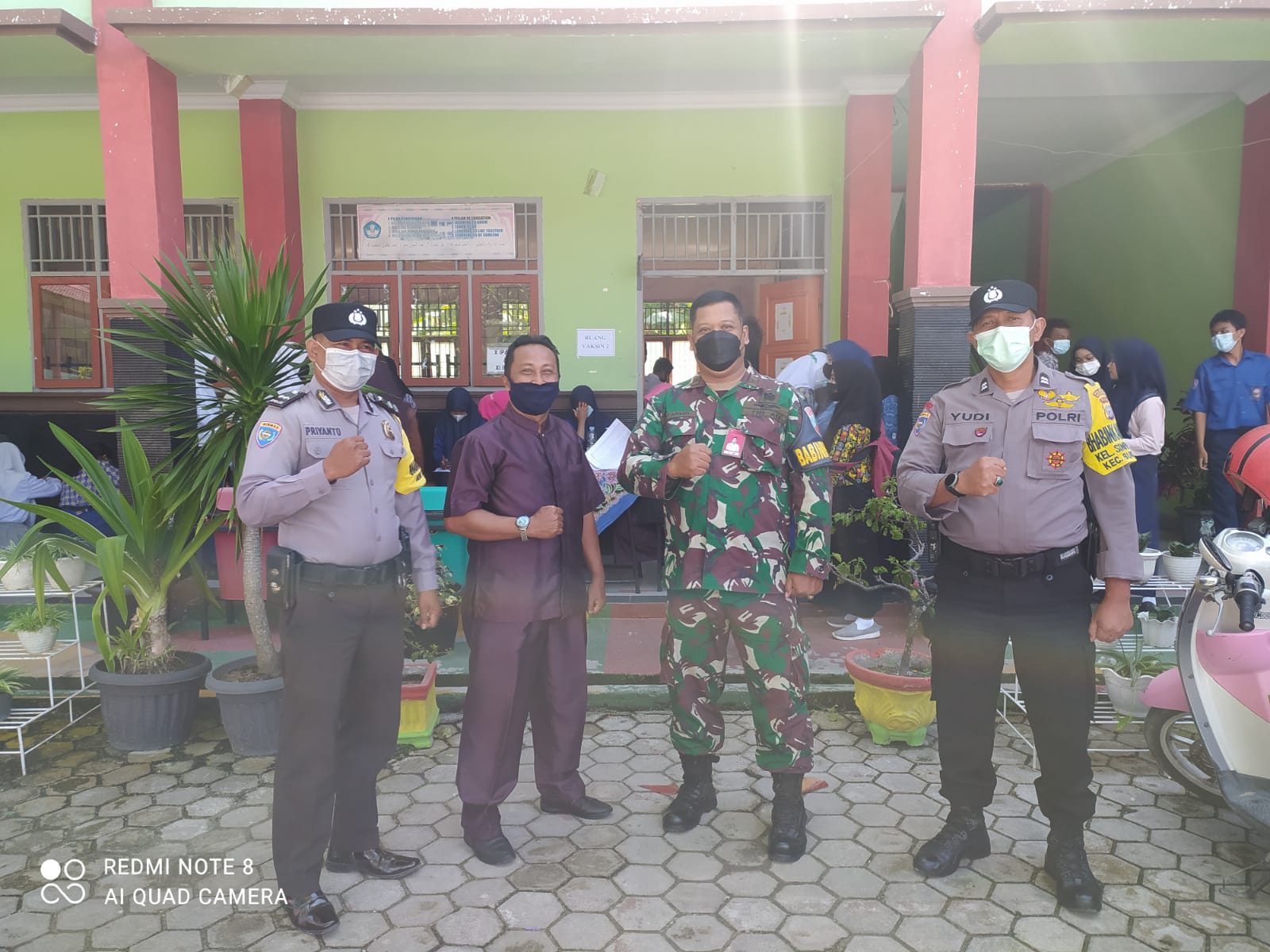 Babinpotdirga Lanud Rsn Pantau Langsung Vaksinasi Di SMAN 14