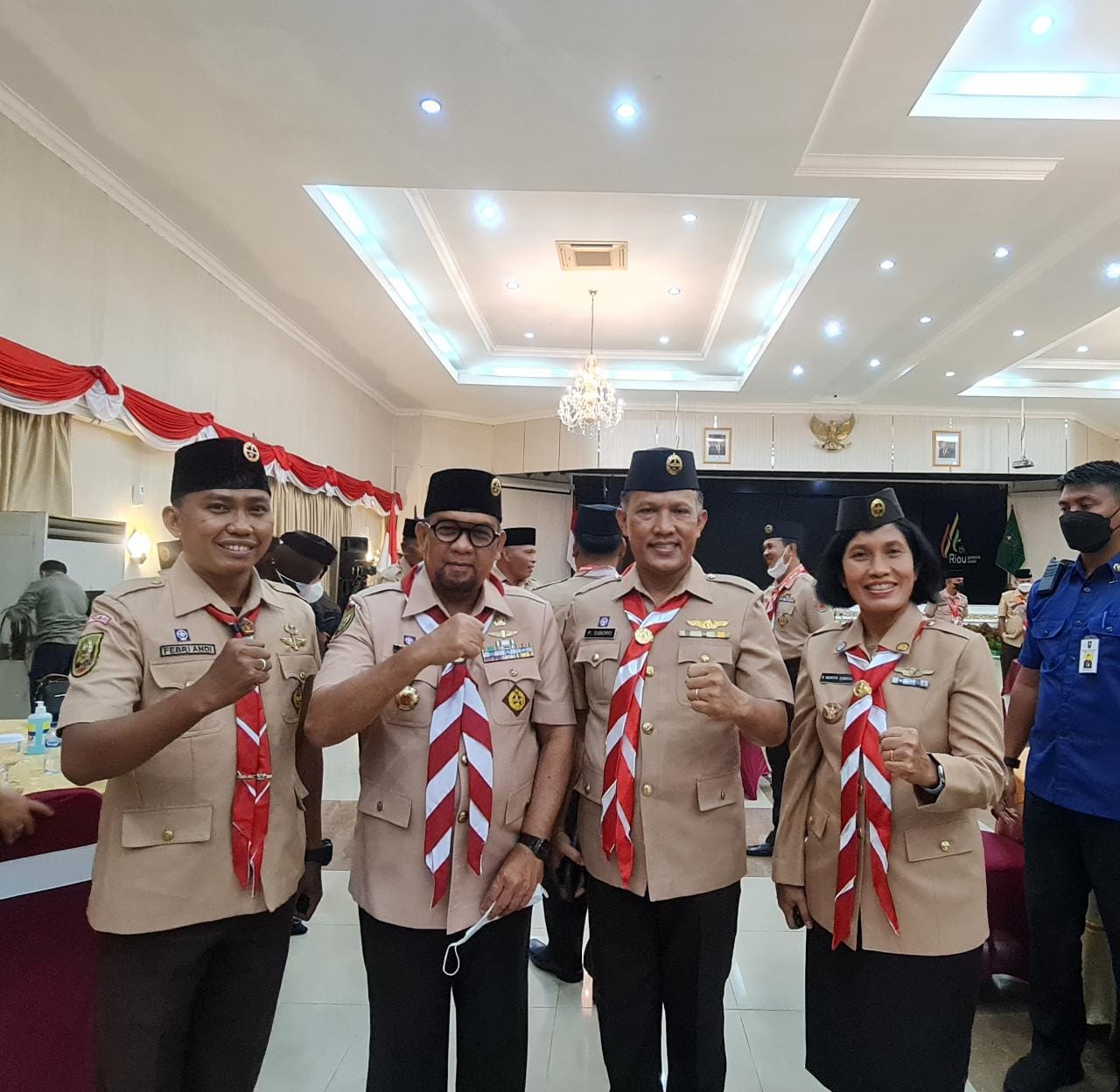 Kadispotdirga Lanud Rsn Hadiri Pelantikan Mabisaka, Pimsaka Dan Launching Aplikasi Simuka Kwarda Riau