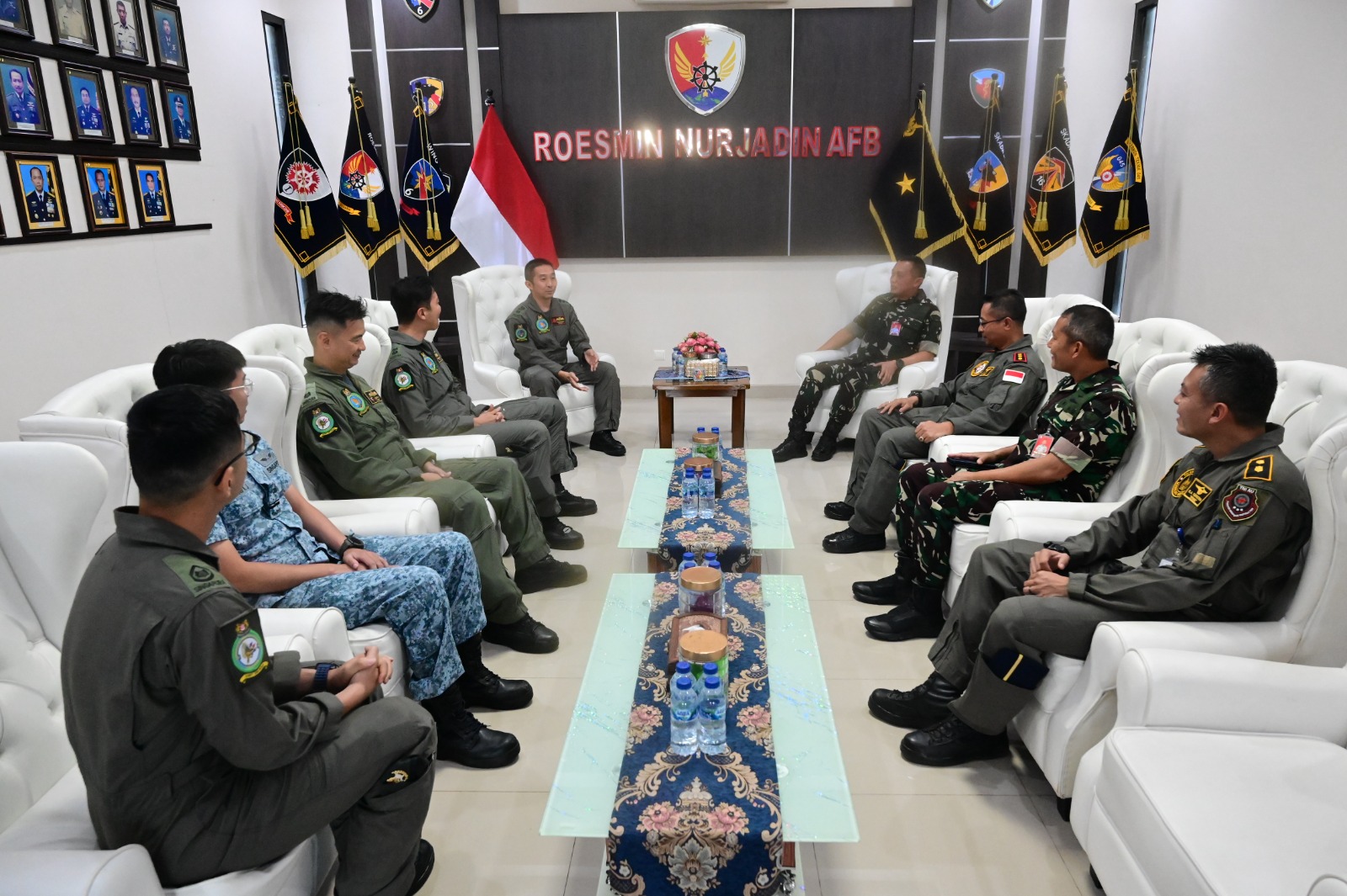 Danlanud RSN Sambut Hangat Delegasi RSAF Jelang Latihan Manyar Indopura ke-20