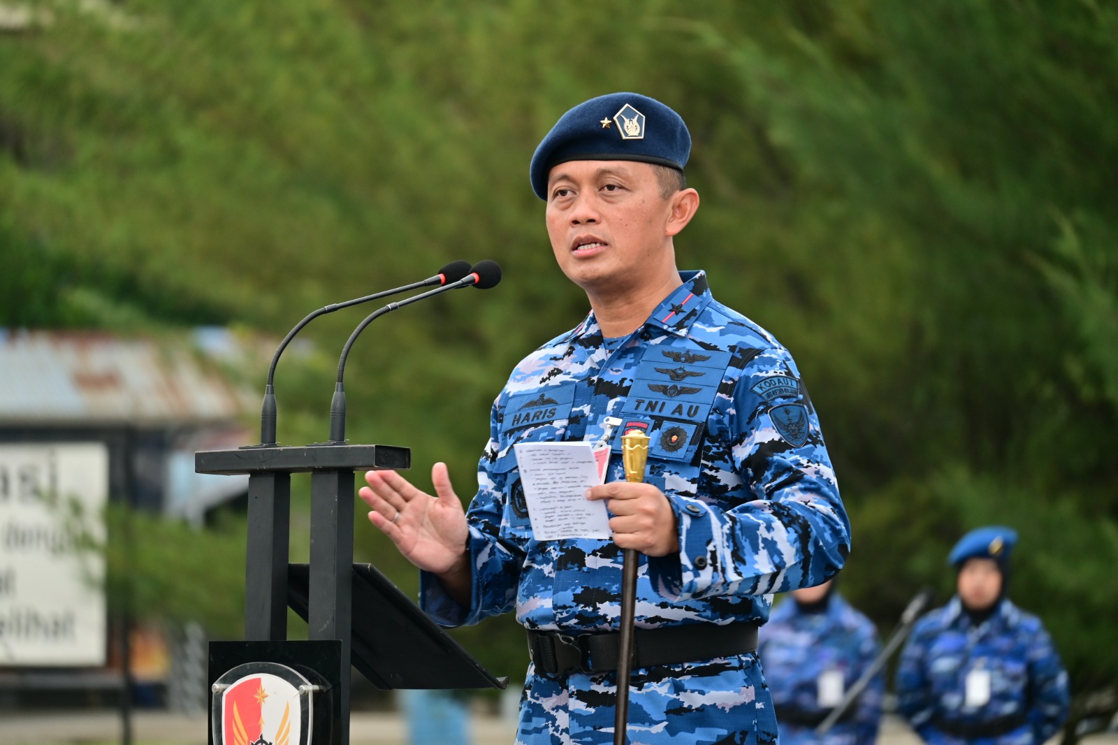 Danlanud RSN Tekankan Disiplin, Kewaspadaan, dan Kebersihan Usai Upacara 17-an